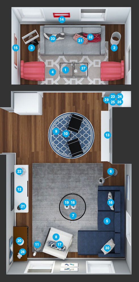 Online Designer Living Room Floorplan