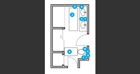 Online Designer Bathroom Floorplan