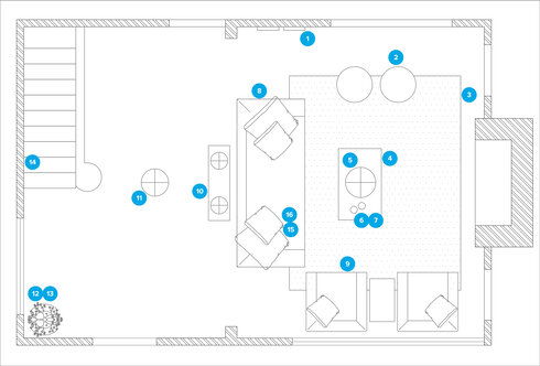 Online Designer Living Room Floorplan