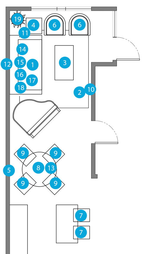 Online Designer Combined Living/Dining Floorplan