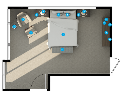 Online Designer Bedroom Floorplan