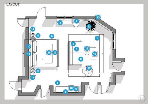 Online Designer Bedroom Floorplan