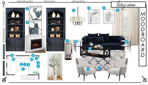 Online Designer Living Room Floorplan