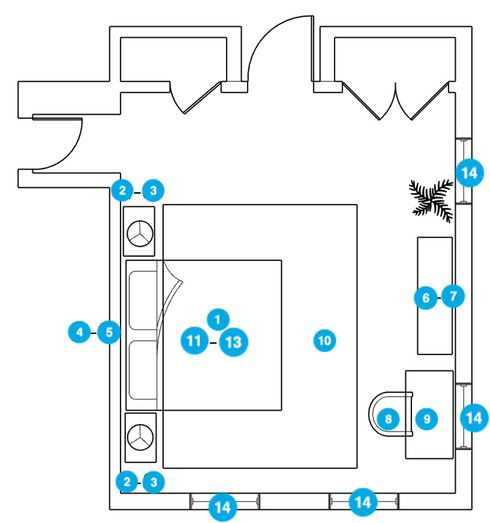 Online Designer Bedroom Floorplan