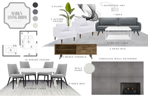 Modern Clean Living/Dining Transformation MaryBeth C. Moodboard 1 thumb