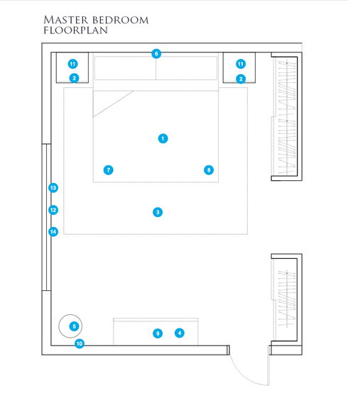 Online Designer Bedroom Floorplan