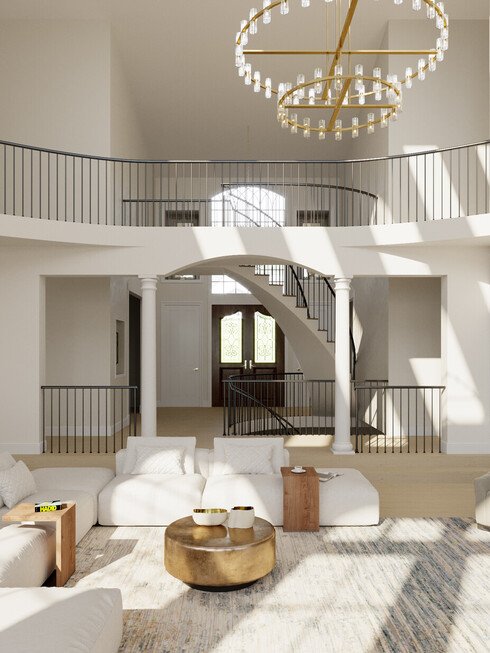 Glam High Ceiling Home Design With Piano Decorilla