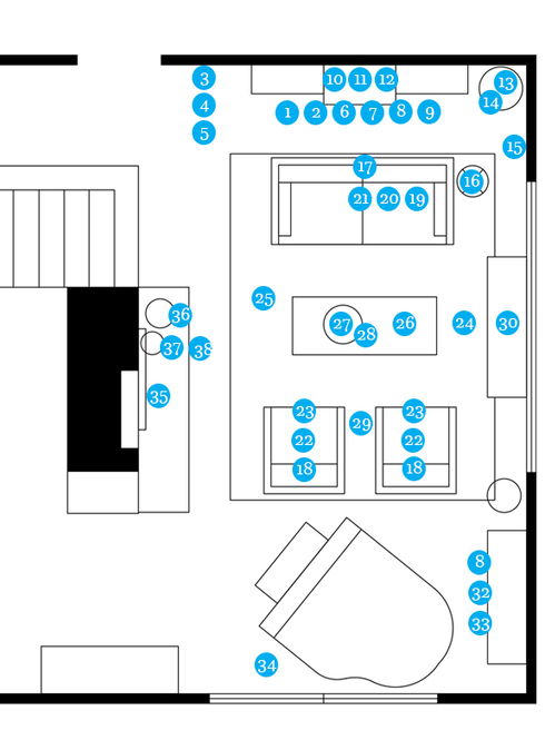 Online Designer Living Room Floorplan