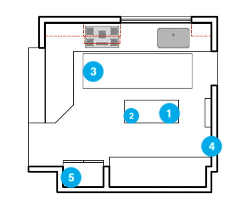 Online Designer Kitchen Floorplan