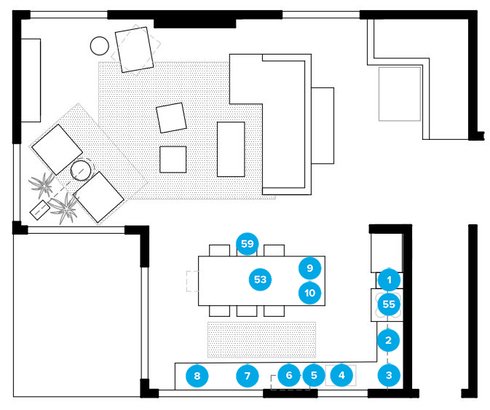 Online Designer Kitchen Floorplan