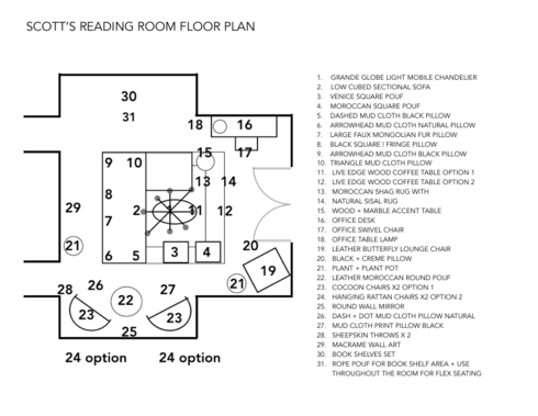 Online Designer Living Room Floorplan