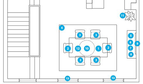 Online Designer Dining Room Floorplan