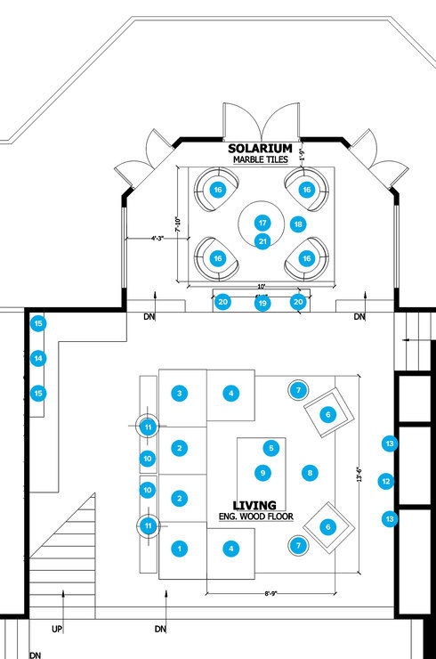 Online Designer Combined Living/Dining Floorplan