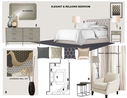 Relaxing Master Bedroom Laura A. Moodboard 2 thumb