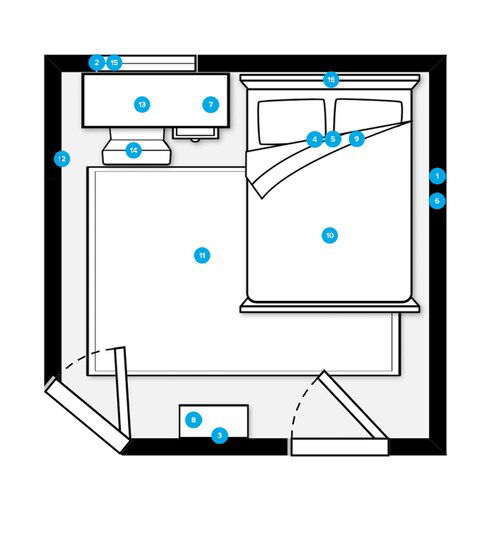 Online Designer Bedroom Floorplan