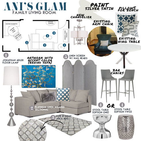 Transitional Living Room and Bedroom Taron H. Moodboard 1 thumb