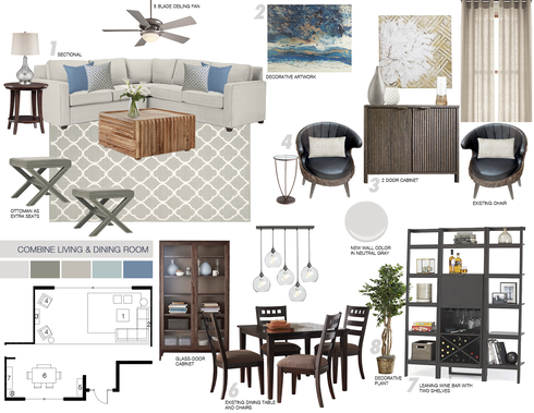 Beach Living room/Entry Picharat A.  Moodboard 1 thumb