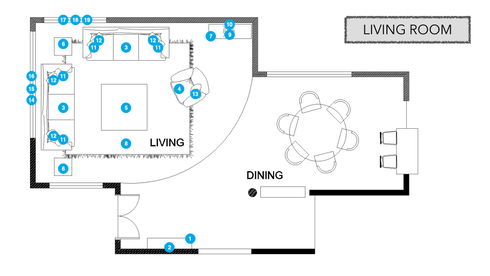 Online Designer Living Room Floorplan