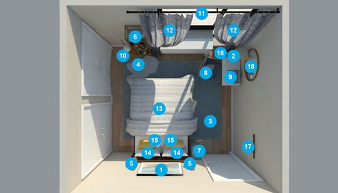 Online Designer Bedroom Floorplan