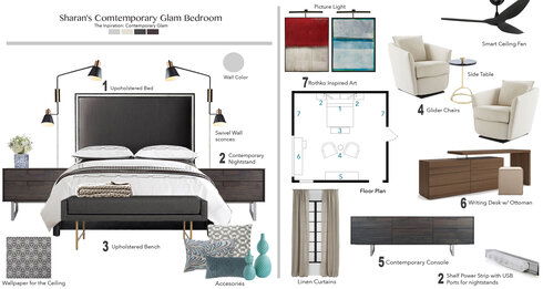 Romantic Master Bedroom Tiara M. Moodboard 1 thumb