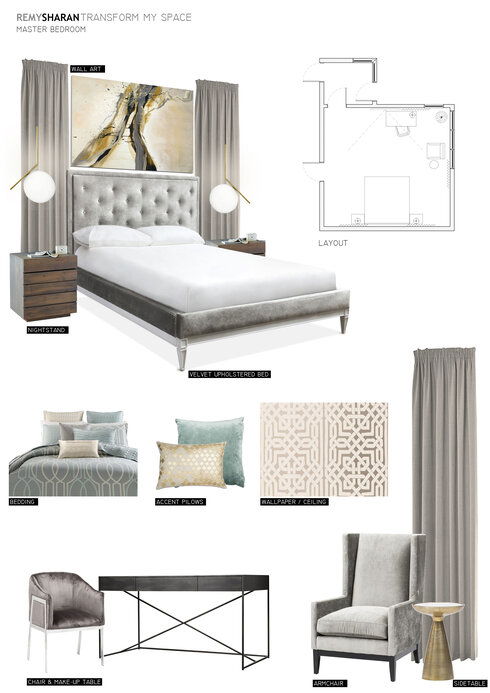 Romantic Master Bedroom Mladen C. Moodboard 2 thumb