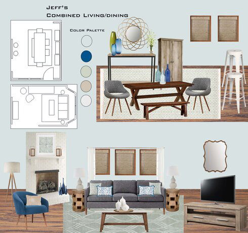 Modern Living Room and Eat-In Kitchen  Linnea T Moodboard 1 thumb