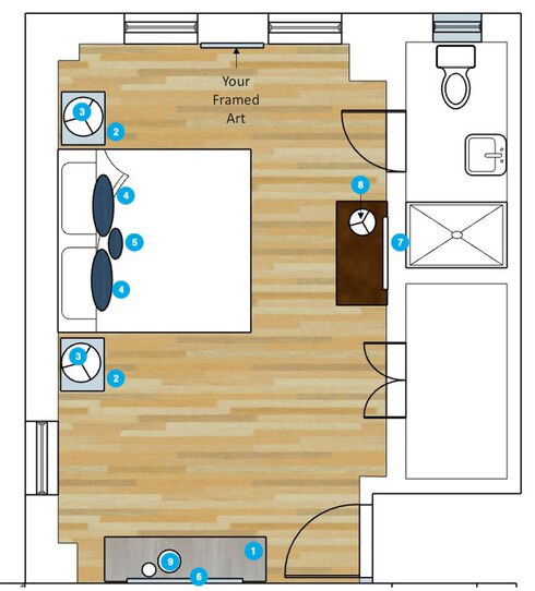 Online Designer Bedroom Floorplan