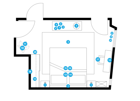 Online Designer Bedroom Floorplan