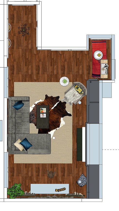 Online Designer Living Room Floorplan