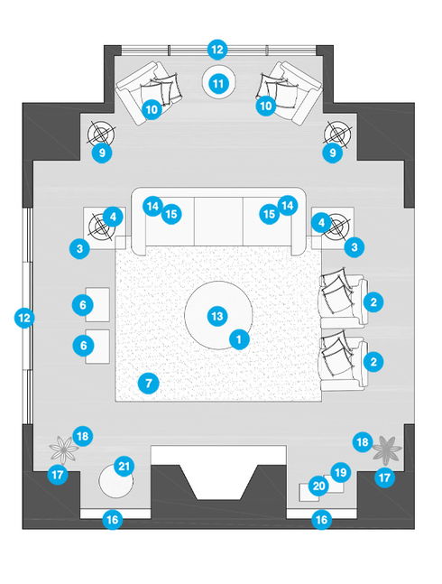 Online Designer Living Room Floorplan