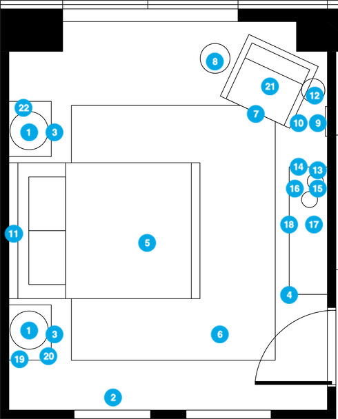 Online Designer Bedroom Floorplan