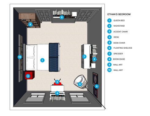 Online Designer Bedroom Floorplan