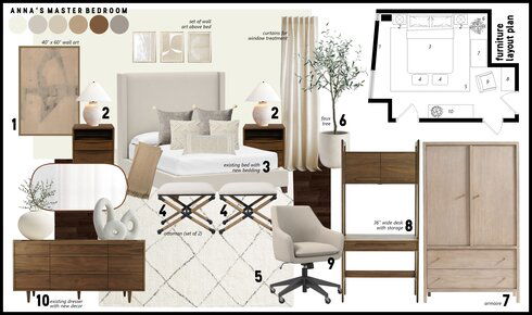 Contemporary Bedroom Transformation Shofy D. Moodboard 1 thumb