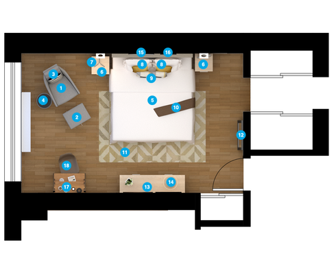 Online Designer Bedroom Floorplan