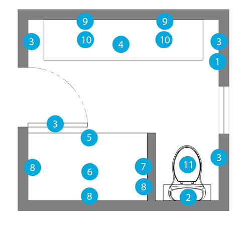 Online Designer Bathroom Floorplan