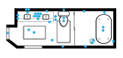 Online Designer Bathroom Floorplan