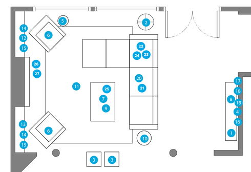 Online Designer Living Room Floorplan