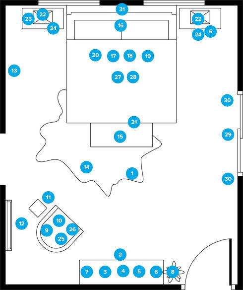 Online Designer Bedroom Floorplan