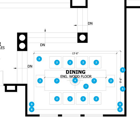 Online Designer Dining Room Floorplan