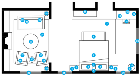 Online Designer Bedroom Floorplan