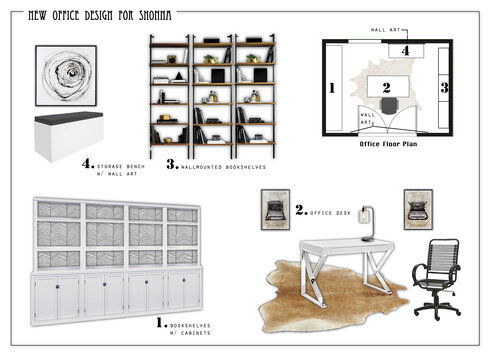 Clean and Modern Home Office Design Merry M. Moodboard 1 thumb