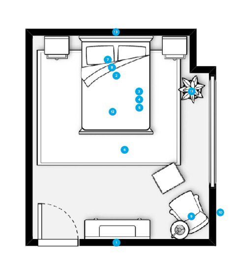 Online Designer Bedroom Floorplan