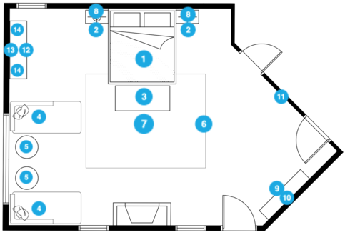 Online Designer Bedroom Floorplan