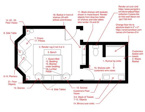 Online Designer Bedroom Floorplan