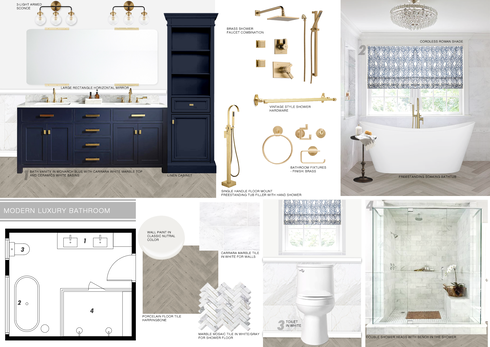 White Contemporary Bathroom Remodel Idea Picharat A.  Moodboard 2 thumb