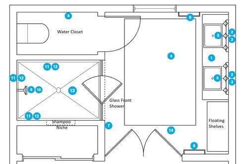 Online Designer Bathroom Floorplan