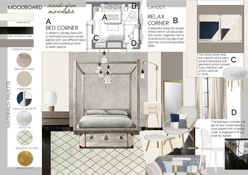 Elegant Gold Accented Bedroom Transformation Elisabetta R. Moodboard 1 thumb