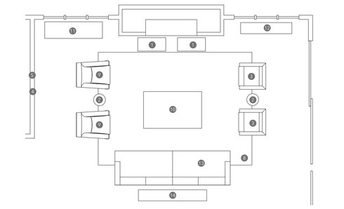 Online Designer Living Room Floorplan