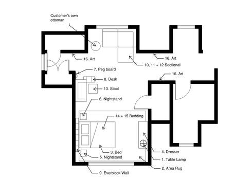 Online Designer Bedroom Floorplan