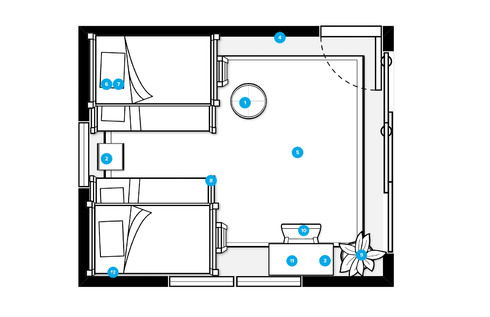 Online Designer Bedroom Floorplan